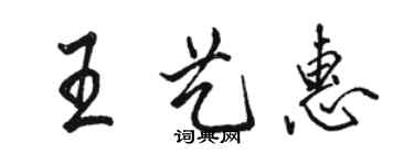 駱恆光王藝惠行書個性簽名怎么寫