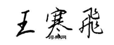 王正良王寒飛行書個性簽名怎么寫