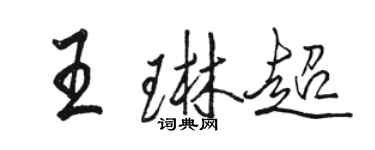 駱恆光王琳超行書個性簽名怎么寫