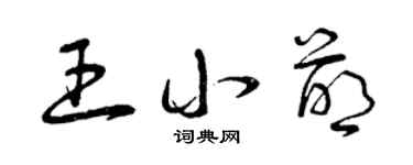 曾慶福王小萌草書個性簽名怎么寫