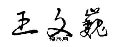 曾慶福王文巍草書個性簽名怎么寫