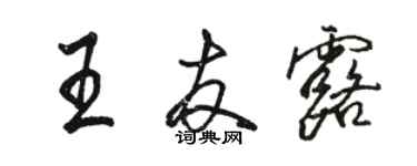 駱恆光王友露行書個性簽名怎么寫