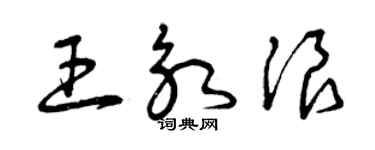 曾慶福王永浪草書個性簽名怎么寫