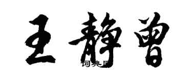胡問遂王靜曾行書個性簽名怎么寫
