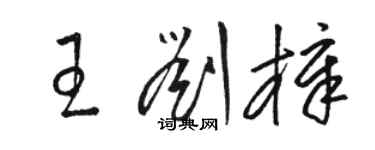 駱恆光王劉樟草書個性簽名怎么寫