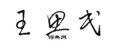 駱恆光王思民草書個性簽名怎么寫