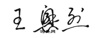 駱恆光王興烈草書個性簽名怎么寫