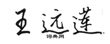 駱恆光王遠蓮行書個性簽名怎么寫