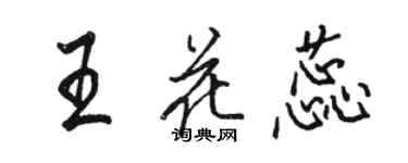 駱恆光王花蕊行書個性簽名怎么寫