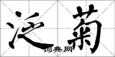 翁闓運泛菊楷書怎么寫