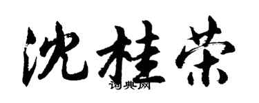 胡問遂沈桂榮行書個性簽名怎么寫