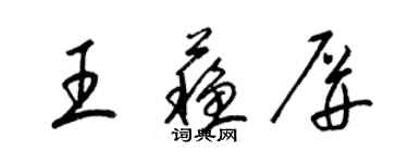 梁錦英王蘇屏草書個性簽名怎么寫