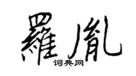 王正良羅胤行書個性簽名怎么寫