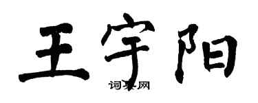 翁闓運王宇陽楷書個性簽名怎么寫