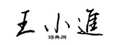 王正良王小進行書個性簽名怎么寫