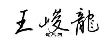 王正良王峻龍行書個性簽名怎么寫