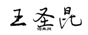 曾慶福王聖昆行書個性簽名怎么寫