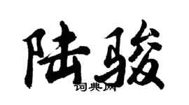 胡問遂陸駿行書個性簽名怎么寫
