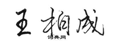 駱恆光王柏成行書個性簽名怎么寫