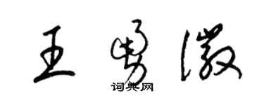 梁錦英王勇徽草書個性簽名怎么寫