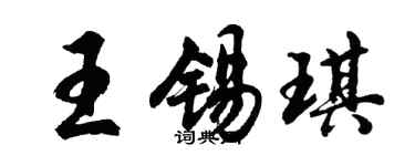 胡問遂王錫琪行書個性簽名怎么寫
