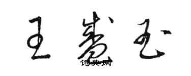 駱恆光王盛玉草書個性簽名怎么寫