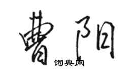 駱恆光曹陽行書個性簽名怎么寫