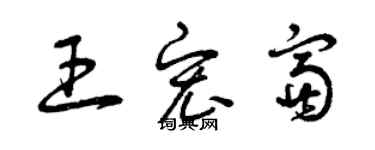 曾慶福王宏富草書個性簽名怎么寫