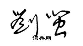 曾慶福劉閩草書個性簽名怎么寫