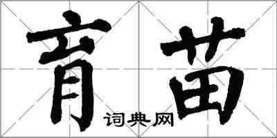 翁闓運育苗楷書怎么寫