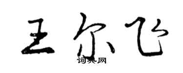 曾慶福王爾飛行書個性簽名怎么寫