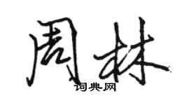 駱恆光周林行書個性簽名怎么寫