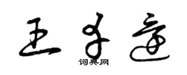 曾慶福王幸還草書個性簽名怎么寫