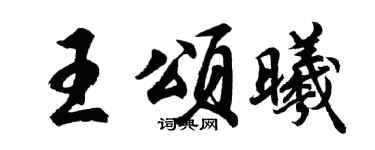 胡問遂王頌曦行書個性簽名怎么寫