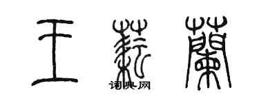 陳墨王耘蘭篆書個性簽名怎么寫