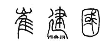 陳墨崔建國篆書個性簽名怎么寫