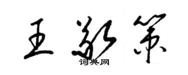 梁錦英王敬策草書個性簽名怎么寫