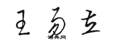 駱恆光王易立草書個性簽名怎么寫