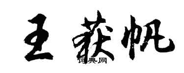 胡問遂王獲帆行書個性簽名怎么寫