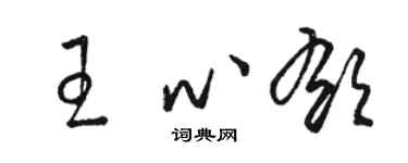 駱恆光王心郁草書個性簽名怎么寫
