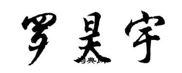 胡問遂羅昊宇行書個性簽名怎么寫