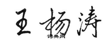 駱恆光王楊濤行書個性簽名怎么寫