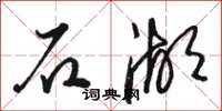 駱恆光石湖草書怎么寫