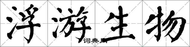 翁闓運浮游生物楷書怎么寫