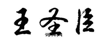 胡問遂王聖臣行書個性簽名怎么寫