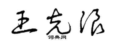 曾慶福王克浪草書個性簽名怎么寫