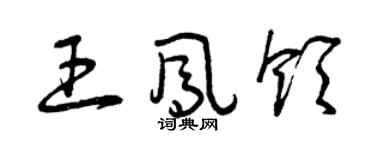 曾慶福王鳳領草書個性簽名怎么寫