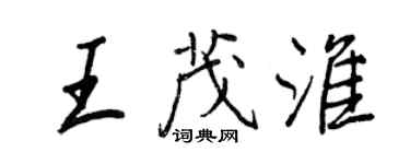 王正良王茂淮行書個性簽名怎么寫