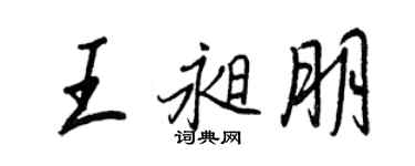 王正良王昶朋行書個性簽名怎么寫