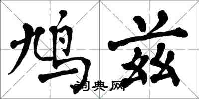 翁闓運鳩茲楷書怎么寫